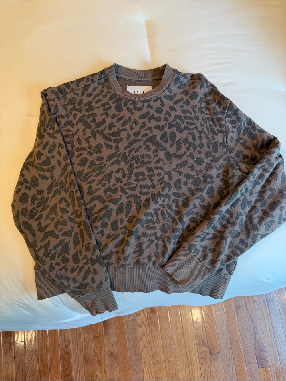 Pistola women's Brown Animal Print Crewneck Sweater